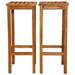 Carevas Bar Chairs 2 pcs Solid Acacia Wood