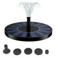 Solar Fountain with 4 Nozzles 5.3 Solar Bird Bath Fountain Maximum quantity of flow 150L / H Solar Water Fountain for Bird Bath Fish Tank Garden Pond Pool and Aquarium