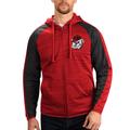 Men's G-III Sports by Carl Banks Red Georgia Bulldogs Neutral Zone Raglan Full-Zip Track Jacket Hoodie