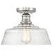 Savoy House Meridian 13" Wide Polished Nickel 1-Light Ceiling Light