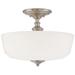 Savoy House Essentials Melrose 14" Wide Satin Nickel 2-Light Ceiling L