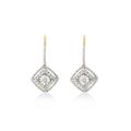 Women's Silver Diamond Dangle Earring by Haus of Brilliance in Silver