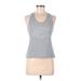 Skechers Active Tank Top: Gray Activewear - Women's Size Medium