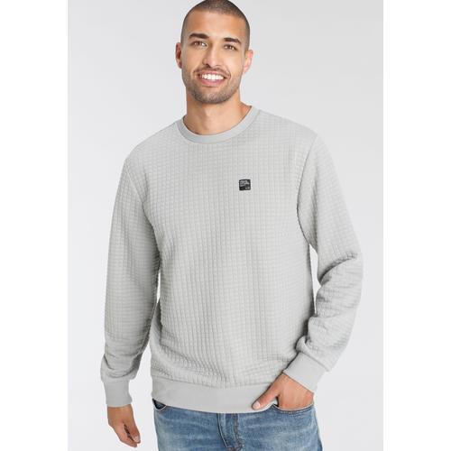 Sweatshirt AJC Gr. M (48/50), grau (stone) Herren Sweatshirts schmal geschnitten, unifarben, Rundhalsausschnitt