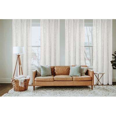 Vorhang HOME BASICS "SOFTY 2er Pack" Gr. 3, weiß (wollweiß), B:140cm H:245cm, Polyester, Gardinen, 2er Pack Kombibandschal SOFTY Uni Image