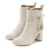 Stiefelette LASCANA, Damen, Gr. 41, beige, Obermaterial: 100% Textilmaterial. Futter: 100% Textilmaterial. Decksohle: 100% Lederimitat. Laufsohle: 100% Synthetik, unifarben, modisch, Schuhe, mit Blockabsatz, High-Heel-Stiefelette, Ankle Boots, Stiefel
