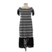 Rachel Zoe Casual Dress - Midi Boatneck Short sleeves: Black Dresses - Women's Size Small