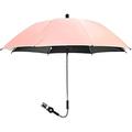 Pram Parasol, Baby Pram Umbrella, Wind-Resistant UV Protection Safety Baby Stroller Umbrella Rotatable Adjustable Fixture Compact-fold Sunshade Umbrella Sun Covers Buggy (Pink 85cm)