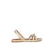 POPA Menorquina Flat Ensonga Laminat Gold, Sandalen für Damen, Größe 41 EU, Gold, 41 EU