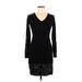 Say What? Casual Dress - Sweater Dress: Black Dresses - Women's Size Medium