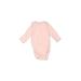 Just One You Made by Carter's Long Sleeve Onesie: Pink Jacquard Bottoms - Size 6 Month