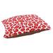 East Urban Home San Francisco Football Outdoor Dog Pillow Polyester in Red/Orange | Small (18" W x 28" D x 4" H) | Wayfair