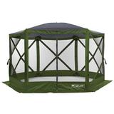 ECR4Kids Lightspeed Outdoors Pop-Up 6-Sided Screen Shelter, Camping Gazebo, Green in Gray | 84 H x 141.6 W x 84.3 D in | Wayfair 221129