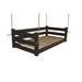 Hokku Designs Devell Hanging Daybed Wood in Brown | 25 H x 44 W x 82 D in | Wayfair C2B0FF04AA8844F08137DB0CCE994E79