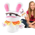 Marionnettes à main en peluche pour enfants lapin de pâques Animal en peluche jeu de simulation