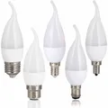 3W E12 E14 B22 E26 E27 LED Flame Chandelier Bulb Candle 2835 SMD SMD Velas Decorativas Home Lighting