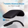 CHUYI Wireless Folding Mouse Portable Bluetooth Mause Arc Touch Roller Ultra Thin Mice Laser Sem Fio