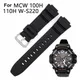 Watch accessories are applicable for Casio silicone strap MCW 100H 110H W-S220 rubber strap black