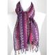 Plum/ Pink Stripy Scarf, Fair Trade, Shawl, Neck Head Scarf