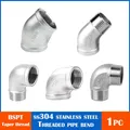 3/8"1/2"1/4"Elbow 90 Degree Angled F/F Stainless Steel SS304 Female* Female Threaded Pipe Fittings