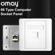 86 Type Computer Socket Panel CAT6 Network Module RJ45 Connector Cable Interface Outlet Wall Switch