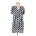 Aqua Casual Dress - Shift: White Print Dresses - Women's Size X-Small