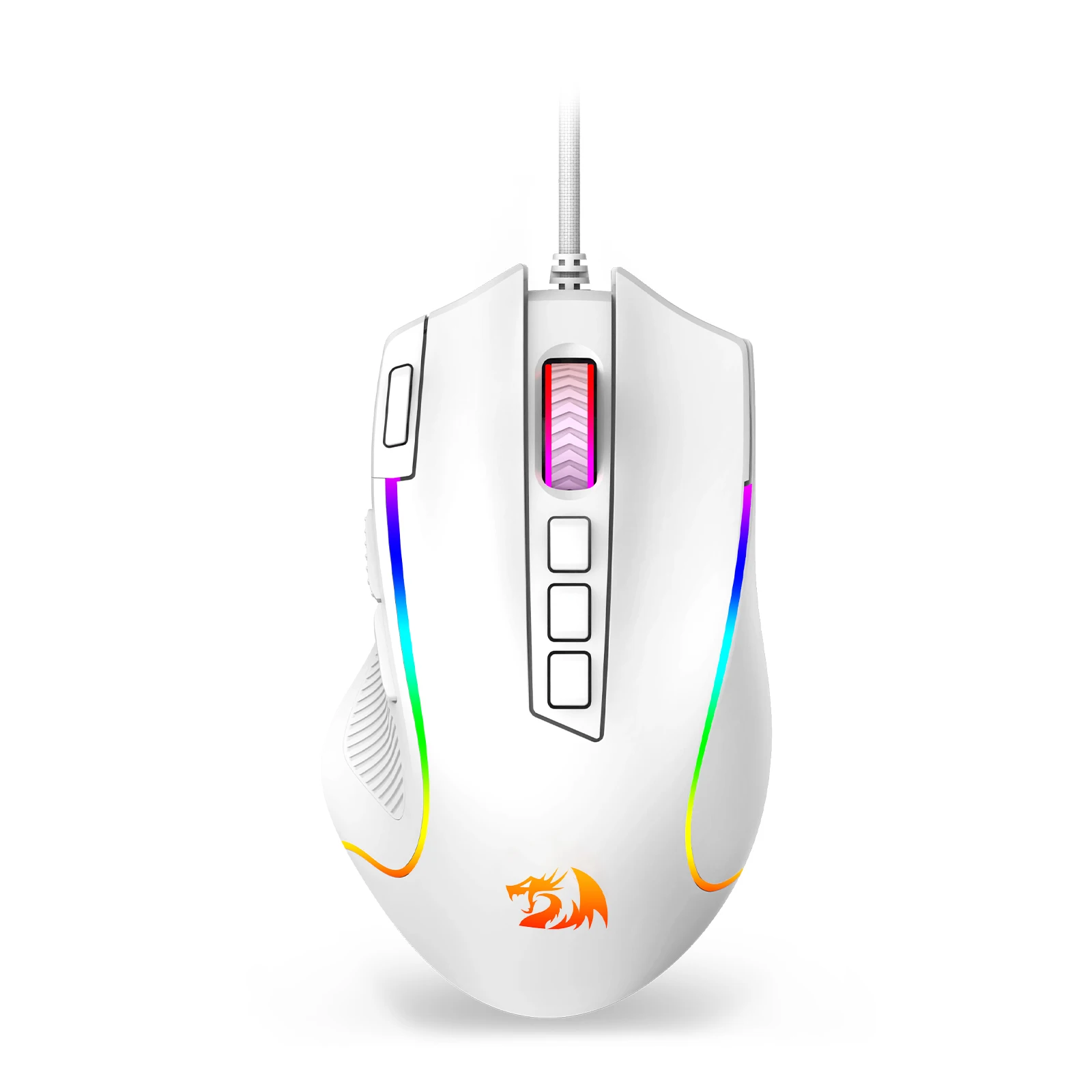 Redragon M612 Predator RGB-Gaming-Maus, 8000 DPI, kabelgebunden, optisch, mit 11 programmierbaren Tasten, Weiß Image