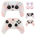 Rosa weiche Silikon-Steuer abdeckung für ps4 ps5 Controller Joystick Skin Case für Xbox One S /