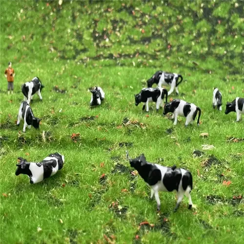 HO und N Skala Modell Kühe Miniatur Bauernhof Tier Modell Kuh Für Modell Eisenbahn Layout