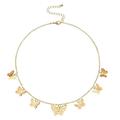 WQJNWEQ Valentines Day Decorations Butterfly Tridimensional Alloy Pendant Necklace Women s Fashion Accessories