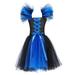 YDOJG Dresses For Girls Toddler Kids Baby Magnificent Witch Black Gown Fancy Dress Up Party Tulle Dresses For 4-5 Years