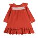 YDOJG Dresses For Girls Toddler Kids Child Baby Patchwork Long Ruffled Sleeve Pincess Dress Outfits For 4-5 Years