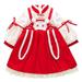 YDOJG Dresses For Girls Toddler Kids Baby Children Fairy Hanfu Dresses For Chinese New Year Lined Warm Princess Dresses Embroidery Bunny Tang Suit Performance s For 18-24 Months