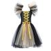 YDOJG Dresses For Girls Toddler Kids Baby Magnificent Witch Black Gown Fancy Dress Up Party Tulle Dresses For 8-9 Years