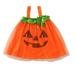 YDOJG Dresses For Girls Toddler Kids Baby Sleeveless Cute Pumpkins Prints Mesh Tulle Princess Dress Outfits s For 3-4 Years