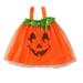 YDOJG Dresses For Girls Toddler Kids Baby Sleeveless Cute Pumpkins Prints Mesh Tulle Princess Dress Outfits s For 6-12 Months