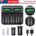 8-Slot Smart Battery Charger - LED Display for AA/AAA NiMH Rechargeable Batteries