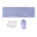 Dpisuuk Wireless Keyboard and Mouse Combo Ultra Slim Silent Full-Size Keyboard and Mouse Set with 2.4G USB Receiver for Laptop Computer PC Desktop(Purple)