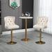 Counter Height Bar Chairs Set of 2, Adjustment Height Bar Stools with Back and Footrest, Upholstered Modern Dining Chair
