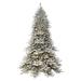 6.5' Pre-lit Flocked Royal Majestic Douglas Fir Downswept Artificial Christmas Tree, Clear Lights