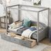 Twin Canopy Daybed with Storage Drawers, Vintage Style