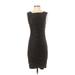 Catherine Malandrino Casual Dress - Bodycon: Black Solid Dresses - Women's Size 4