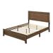 Oak Eastern King Bed w/ Rectangular Headboard, Low Footboard & Tapered Legs