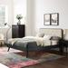 Bridgette King Wood Platform Bed With Splayed Legs