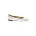 Andrea Carrano Flats: White Solid Shoes - Women's Size 37.5 - Almond Toe