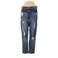 Express Jeans Jeans - Mid/Reg Rise: Blue Bottoms - Women's Size 4