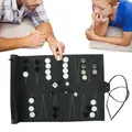 Jeu de Backgammon Portable et Pliable en Cuir PU pour Adulte et Enfant Échiquier Classique de