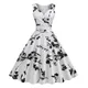 Robe de soirée florale rétro vintage pour femmes robe rockabilly des années 50 et 60 balançoire