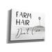 Gracie Oaks Herban Farm Hair, Don't Care On Canvas by Lori Deiter Textual Art Metal in Brown | 40 H x 54 W x 1.5 D in | Wayfair