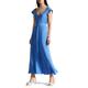 Ted Baker Womens Noemi V Neck Bias Cut Midi Dress, Light Blue - Size 10 UK